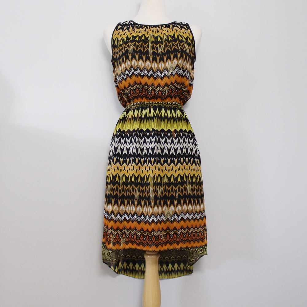❗️FINAL PRICE Vince Camuto black and orange Boho High-Low Dress